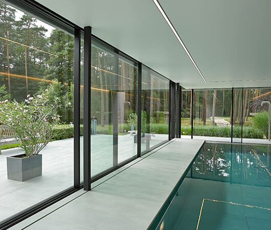 coulissant minimaliste grandes dimensions Menuiserie Aluminium